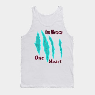 Morocco Proud Flag One Heart One Morocco Tank Top